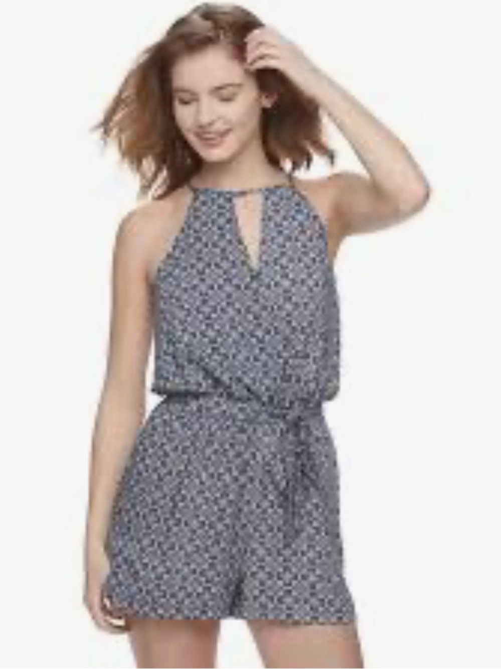 Joe B by Joe Benbasset Halter Romper with Elastic Waist